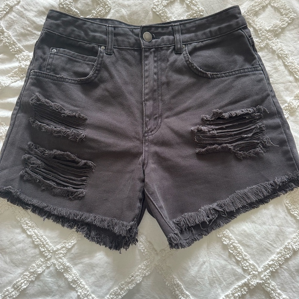Distressed Gray Women's Shorts